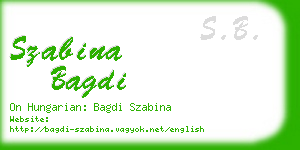 szabina bagdi business card